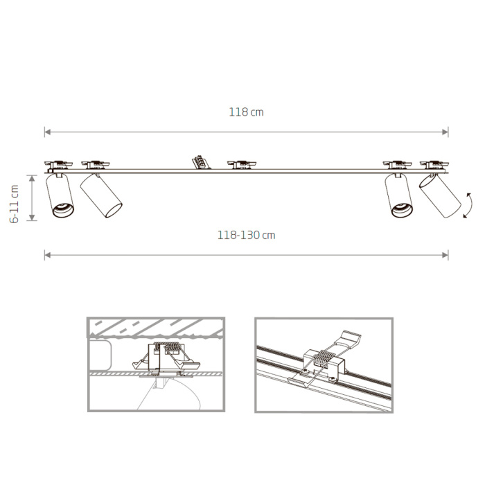 Спот Nowodvorski Mono Surface White/Gold 7686