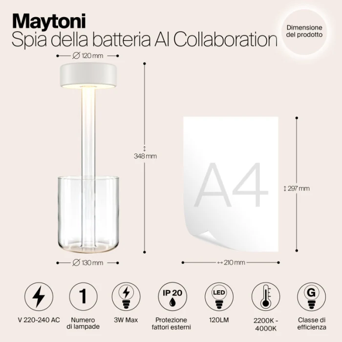 Настольная лампа Maytoni Ai collaboration MOD229TL-L3W3K1