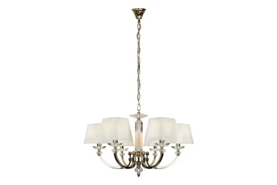 Подвесная люстра iLamp Blues P9404-6 Никель+белый