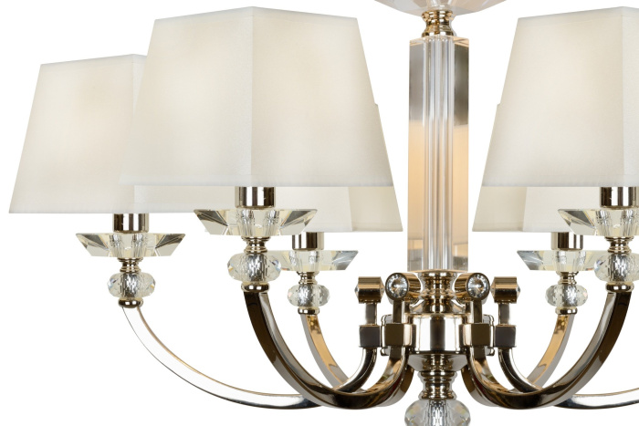 Подвесная люстра iLamp Blues P9404-6 Никель+белый