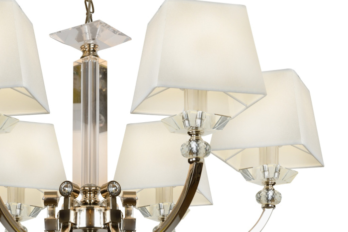 Подвесная люстра iLamp Blues P9404-6 Никель+белый