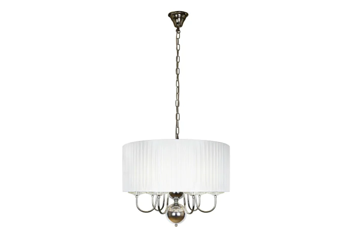Подвесная люстра iLamp Lucia P5784-6 Хром+белый