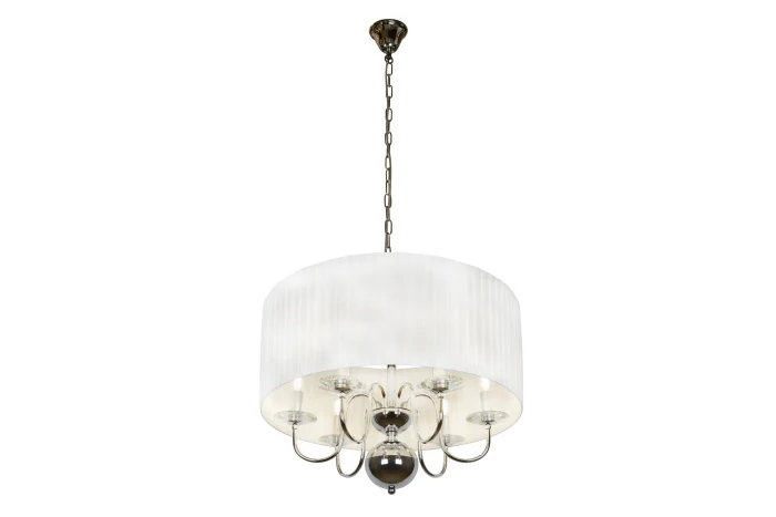 Подвесная люстра iLamp Lucia P5784-6 Хром+белый