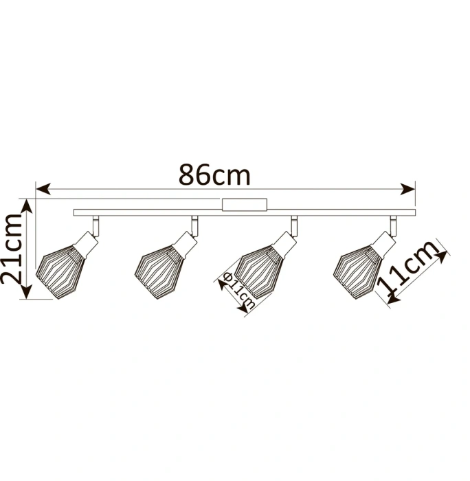 Спот Arte Lamp GRATO A9163PL-4BK