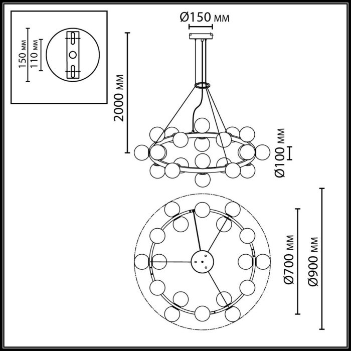 Люстра подвесная ODEON LIGHT MIDCENT 7109/24