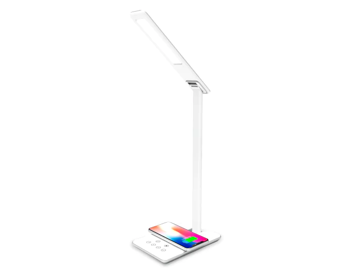 Светодиодная настольная лампа с беспроводной зарядкой и USB портом Ambrella light DE581