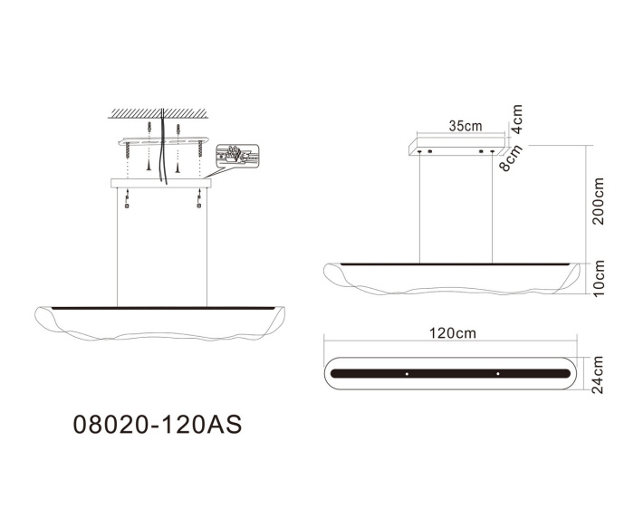 Подвесная люстра Kink Light Майра 08020-120AS,20