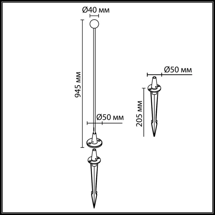 Уличный накладной светильник NOTTE Odeon Light 7123/1GLA