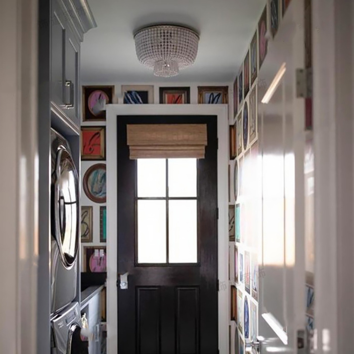 Люстра JACQUELINE CLEAR FLUSH-MOUNT Crystal ImperiumLoft