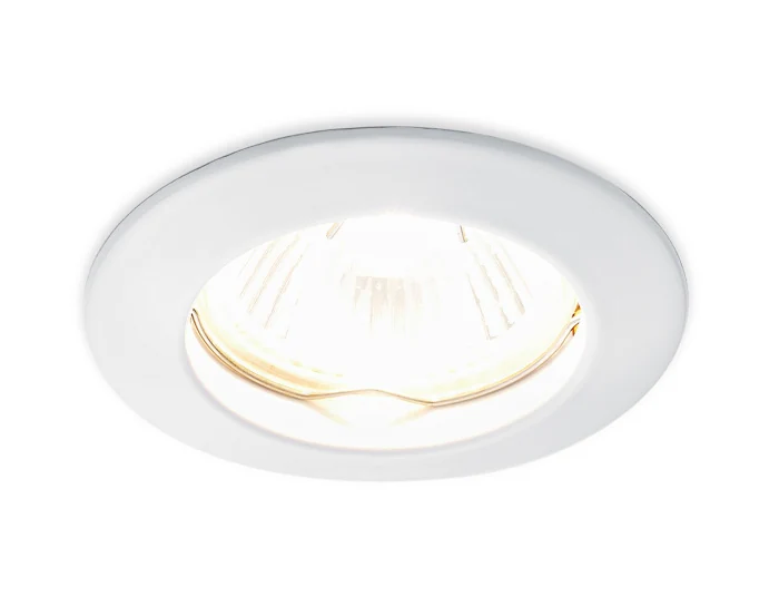 Металлический встраиваемый точечный светильник MR16 Ambrella light 863A WH