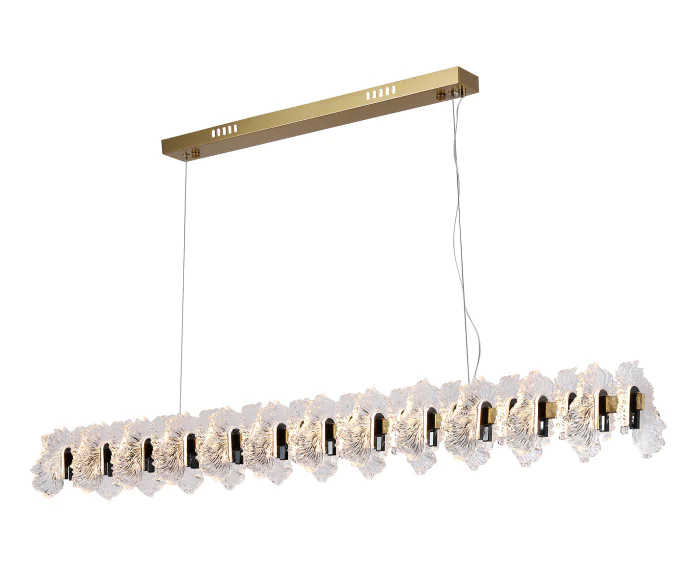 Люстра Мару латунь/черный жемчуг w120*16 h200 Led 40W (3000K) Kink Light 07695-120L,36-29