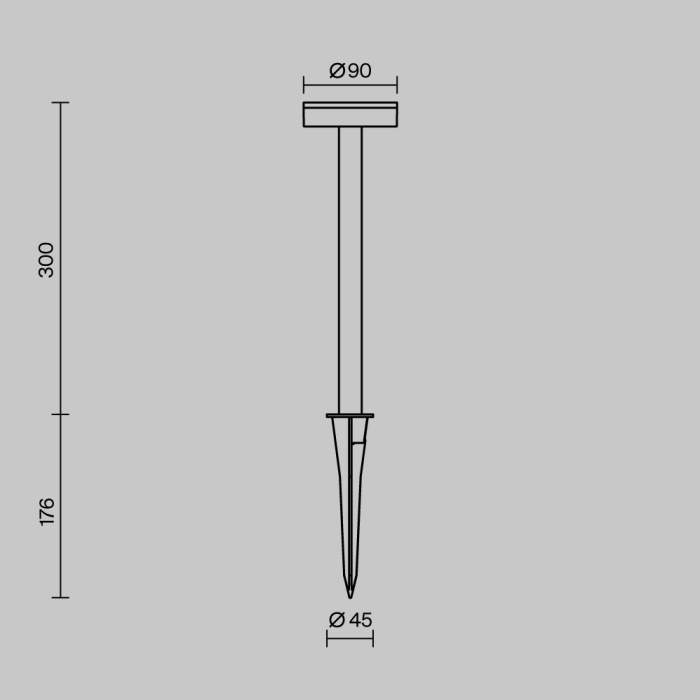 Ландшафтный светильник Maytoni Stake O503FL-L4B3K