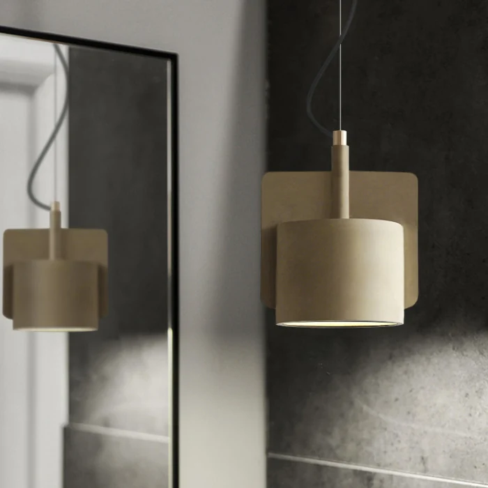 Подвесной бетонный светильник SKOVL B Серый ImperiumLoft