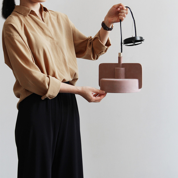 Подвесной бетонный светильник SKOVL B Серый ImperiumLoft