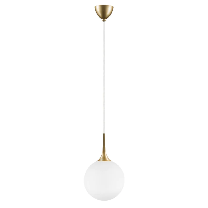 813032 (MD5087-1JS)  Подвес GLOBO 1х40W  E14 gold/white (в комплекте)