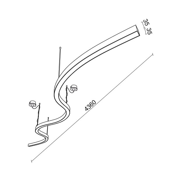Подвесной светильник Ledron LED SNAKE White 3000K