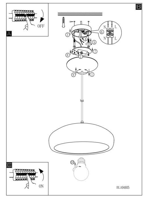 Подвесной светильник EGLO MOGANO 1 94606