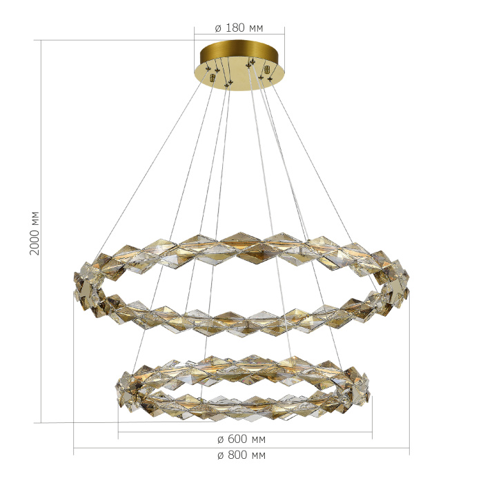 Подвесной светильник ST LUCE DIAMANTA SL6009.203.02