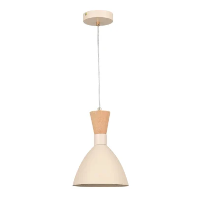 Светильник подвесной Бежевый/Бежевый, Светлое дерево, Золотистый E14 1*40W SLE1256-503-01