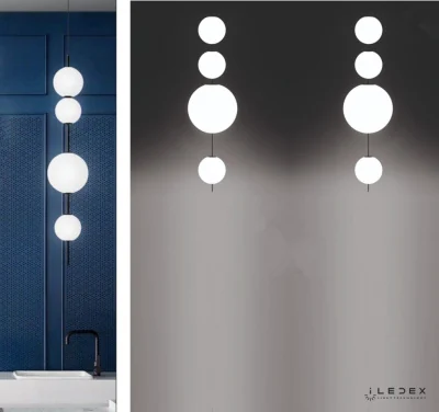 Подвесной светильник iLedex OMEGA 10678P/4-20W-3000K BLACK&amp;WHITE