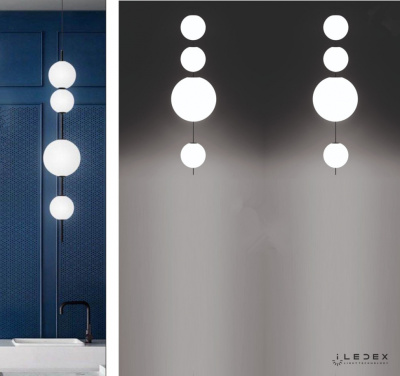 Подвесной светильник iLedex OMEGA 10678P/4-20W-3000K BLACK&amp;WHITE