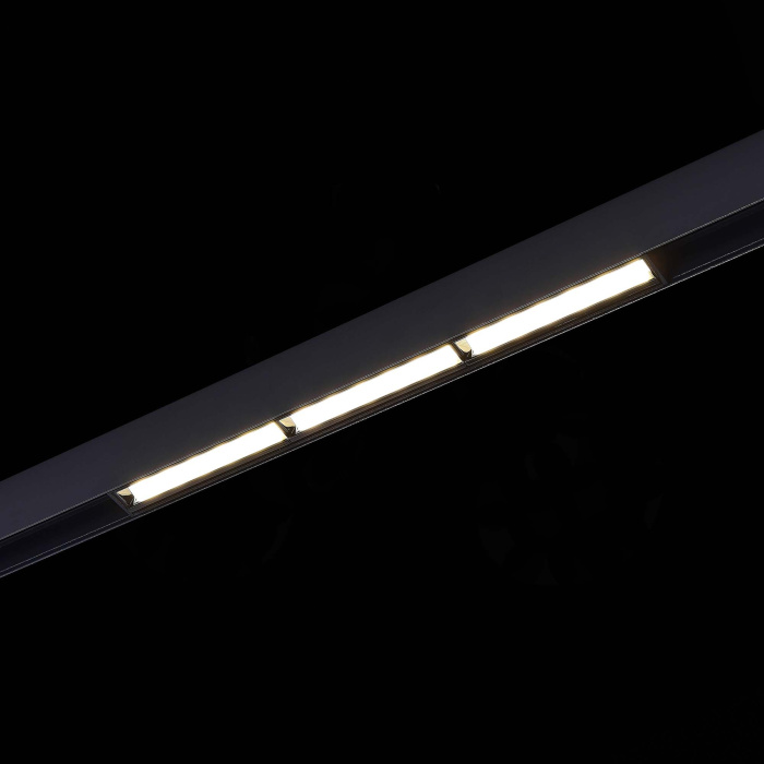 Магнитный трековый светильник Черный LED 1*18W 4000K 1 100Lm Ra>90 120° IP20 L330xW22xH ST804.446.18