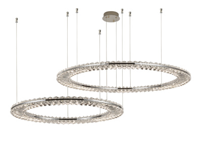 Горизонтальная композиция 8240 из двух плоских колец хром №51 Newport