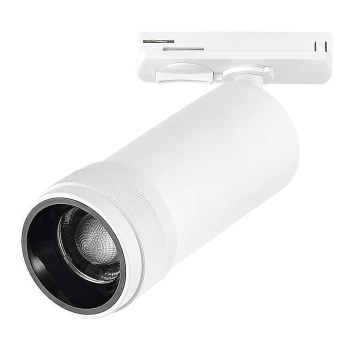 Светильник трековый Zoom Белый LED 1*20W 4000K 1 800Lm Ra 10-55° IP20 D65xH145 220V ST385.546.20