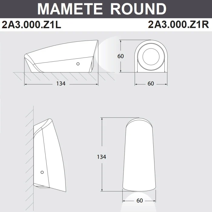Фасадный светильник FUMAGALLI MAMETE ROUND  2A3.000.000.WXZ1L