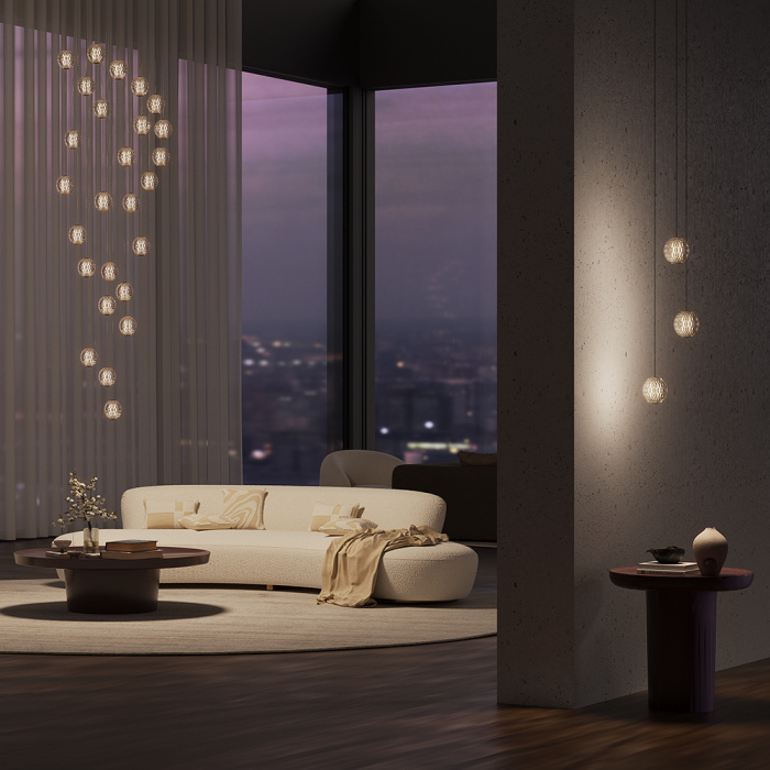 Каскадная люстра Maytoni Sapphire MOD293PL-L140BS3K