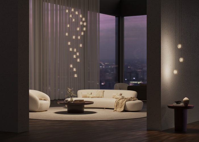 Каскадная люстра Maytoni Sapphire MOD293PL-L140BS3K