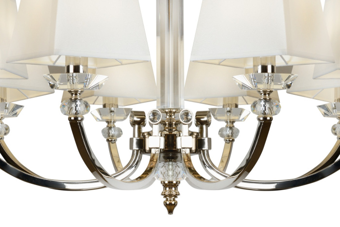 Подвесная люстра iLamp Blues P9404-8 Никель+белый