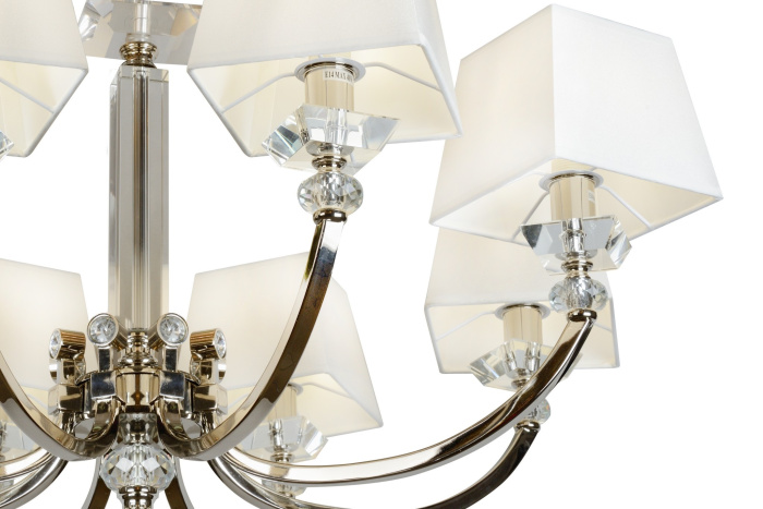 Подвесная люстра iLamp Blues P9404-8 Никель+белый