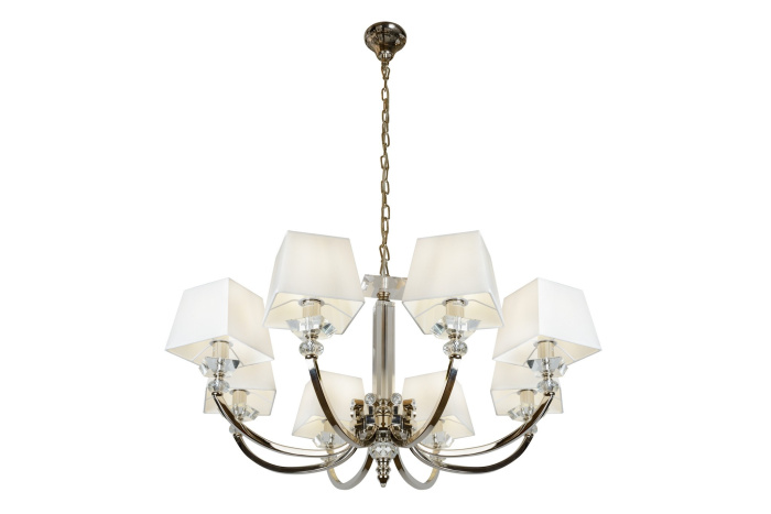 Подвесная люстра iLamp Blues P9404-8 Никель+белый