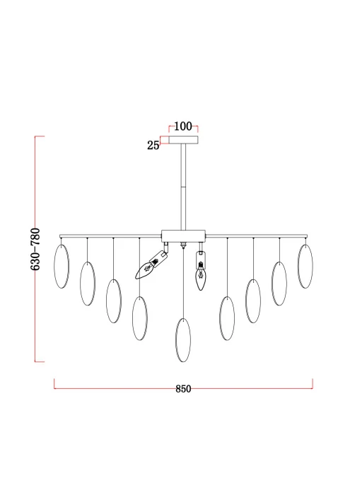 Люстра на штанге Freya Porto FR5104PL-08N