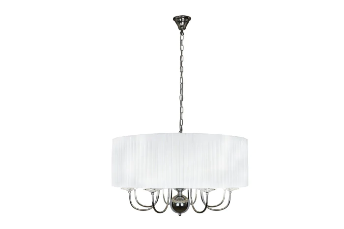 Подвесная люстра iLamp Lucia P5784-8 Хром+белый