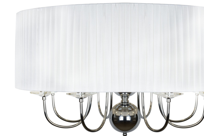 Подвесная люстра iLamp Lucia P5784-8 Хром+белый