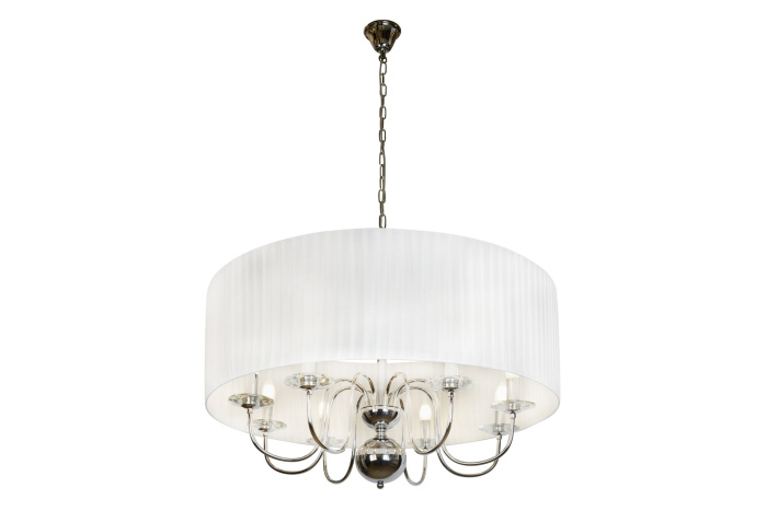 Подвесная люстра iLamp Lucia P5784-8 Хром+белый