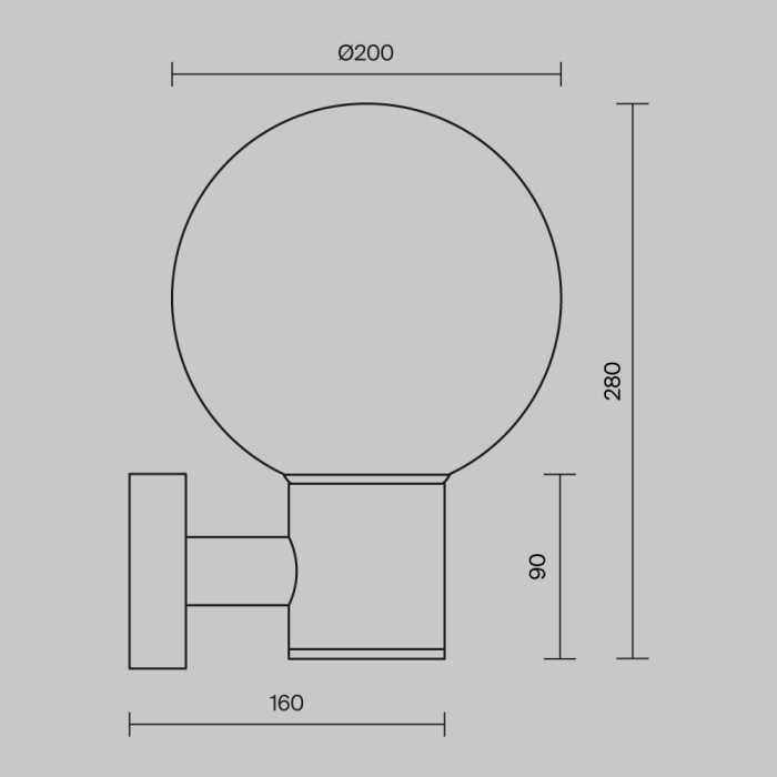 Светильник настенный Maytoni Bold O598WL-01B