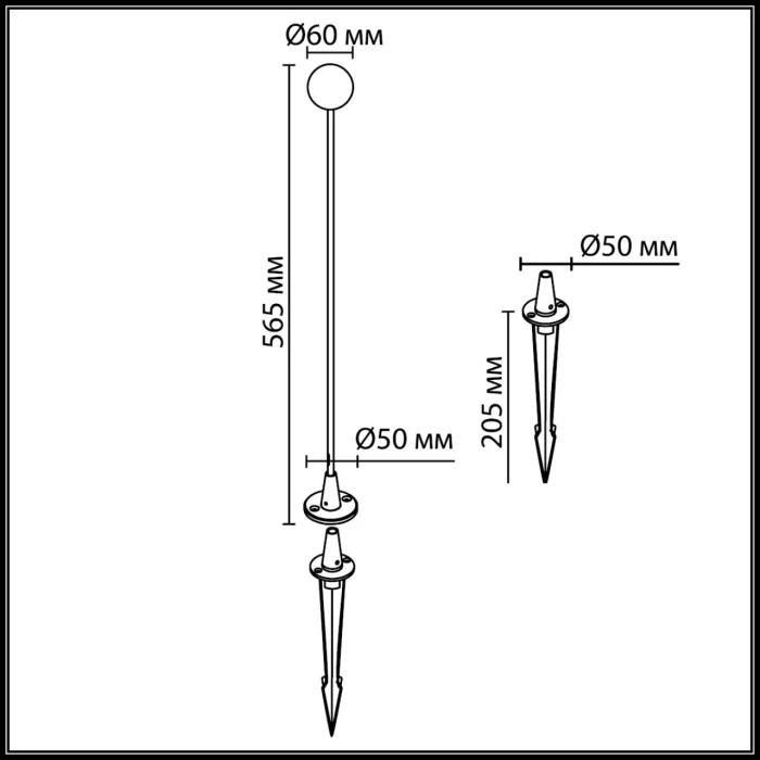 Уличный накладной светильник NOTTE Odeon Light 7123/1GLB