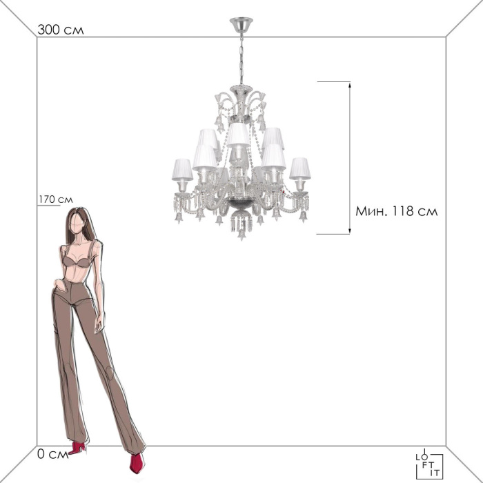 Подвесная люстра Loft it Zenith 10210/12 White