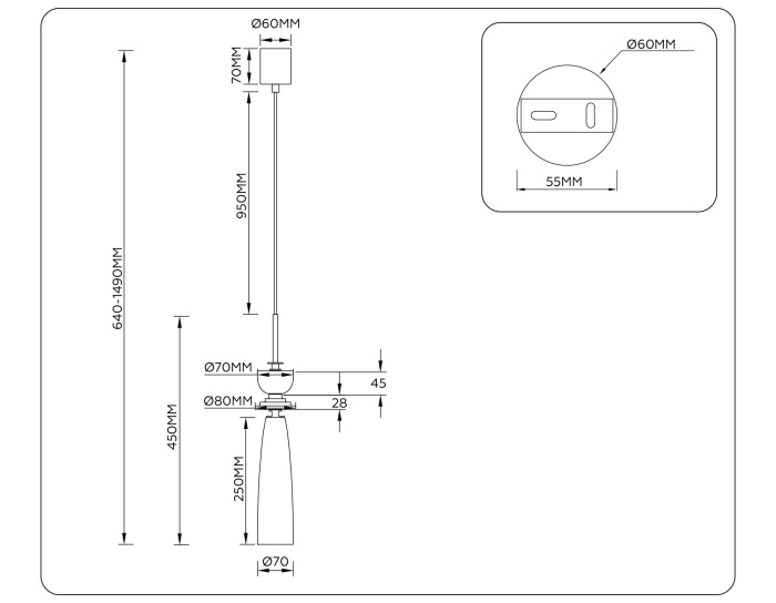Подвесной светильник HIGH LIGHT AMBRELLA LIGHT LH75365