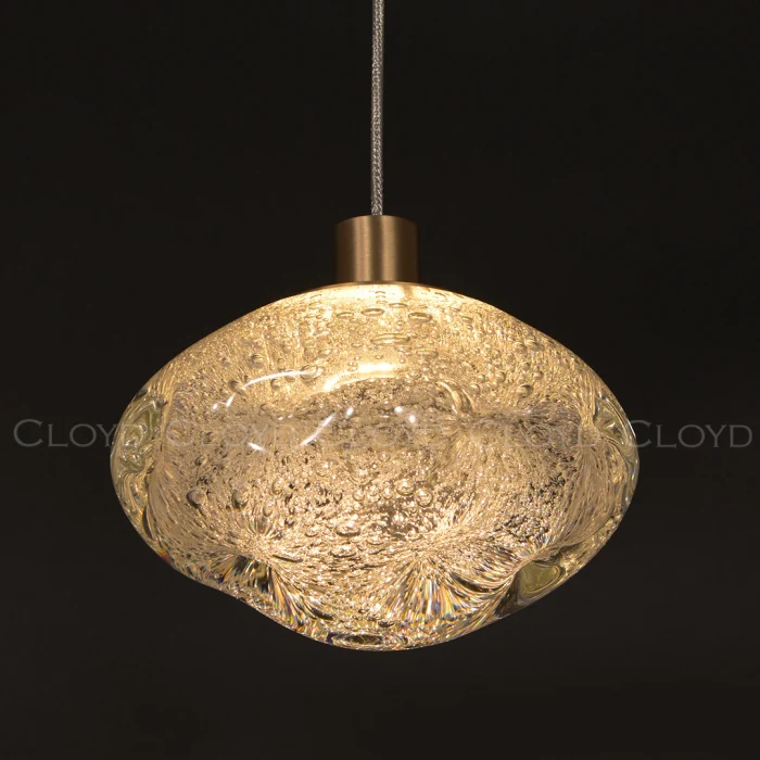 Подвесной светильник Cloyd VOCAL P1 / латунь - прозрачн. стекло (арт.11345)