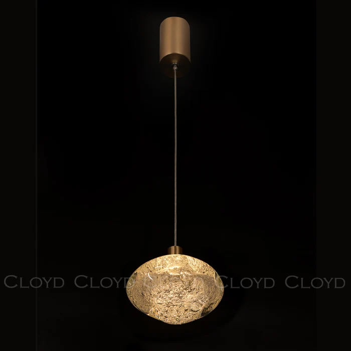 Подвесной светильник Cloyd VOCAL P1 / латунь - прозрачн. стекло (арт.11345)