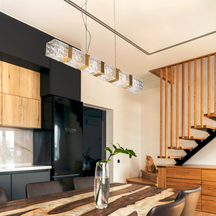 Подвесной светильник Cloyd CORUND-A P6 / L86 см - латунь (арт.10680)