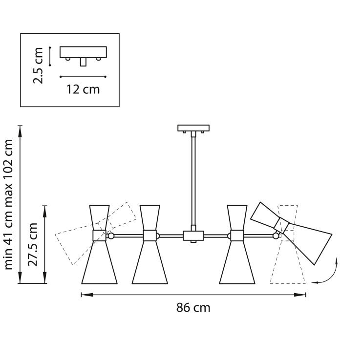 Люстра на штанге Dumo LIGHTSTAR 816087