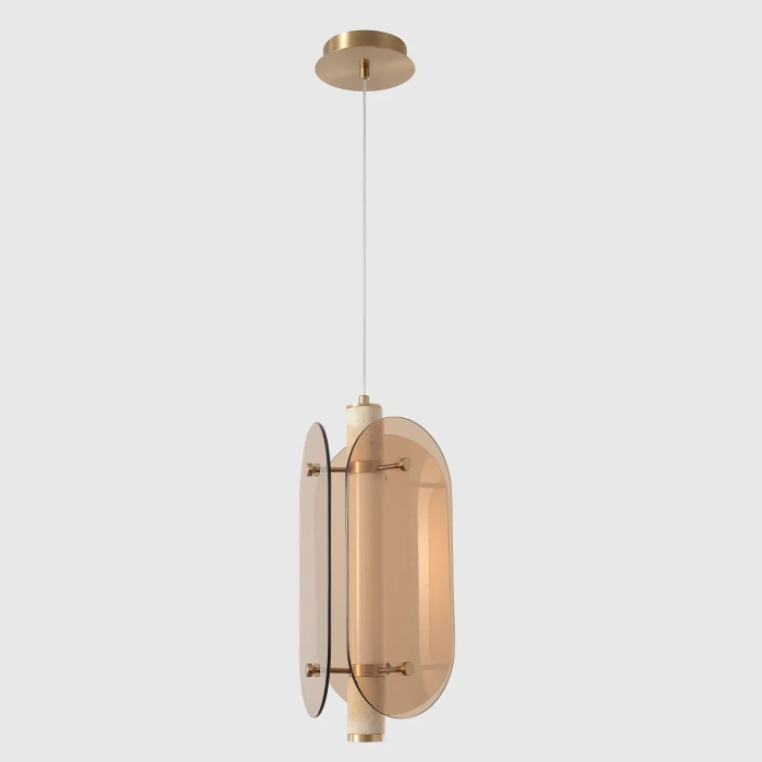 Светильник подвесной Crystal Lux AMARILLO SP18W LED BRASS