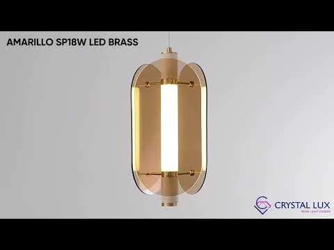 Светильник подвесной Crystal Lux AMARILLO SP18W LED BRASS