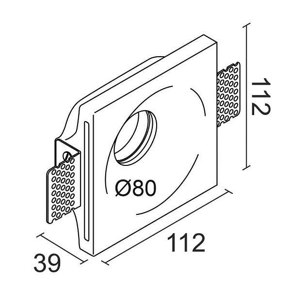 Встраиваемый светильник Ledron LUMI SQ1 112x112 D80