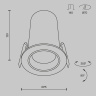 Встраиваемый светильник Maytoni Focus LED DL125-L12-4K-B